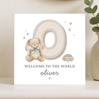 Personalised New Baby Card For Boy Or Girl, 7 of 8