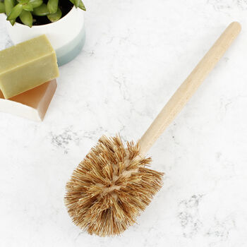 Sustainable Wood Toilet Brush With Plant Bristles, 3 of 7