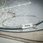 Sterling Silver Gemini And Engraved Name Bracelet, thumbnail 1 of 7