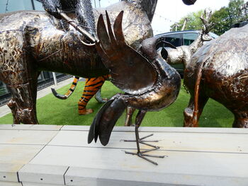 Liver Bird Medium Metal Sculpture, 3 of 6