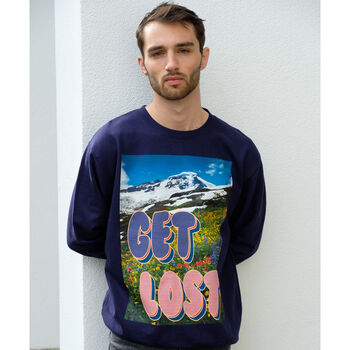Get Lost Men's Slogan Sweatshirt, 3 of 3