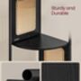 Five Tier Corner Shelf With Polyrattan Sides Bookshelf, thumbnail 8 of 12