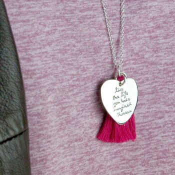Heart Shaped Necklace With Inspiring Sentiment, 2 of 6