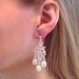 Pearl Earrings Wedding Earrings, thumbnail 2 of 3