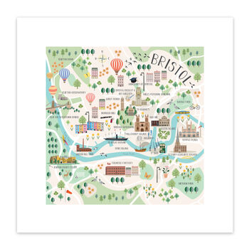 Map Of Bristol Print By Hilary Yafai, 3 of 8