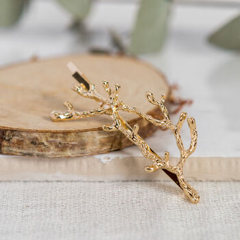 Silver And Gold Branch Hairpins, 4 of 7