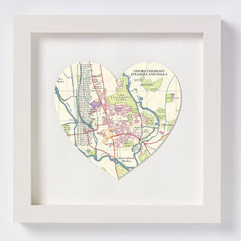 Oxford Map Heart Print, 2 of 4