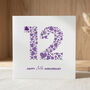 Love Hearts Silk 12th Anniversary Card, thumbnail 1 of 4
