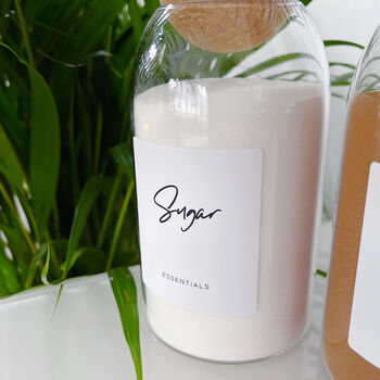 Set Of Tea, Coffee And Sugar Cork Ball Glass Jars, 5 of 9