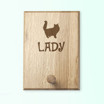 Personalised Cat Silhouette Peg Hook, 5 of 5