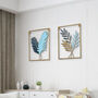 Subtle Soft Shades Of Blue And Gold Wall Art Decor, thumbnail 8 of 11