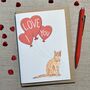 Personalised Bengal Cat I Love You Valentine's Card, thumbnail 1 of 2