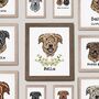 Custom Airedale Terrier Dog Portrait Print With Flowers, thumbnail 1 of 9