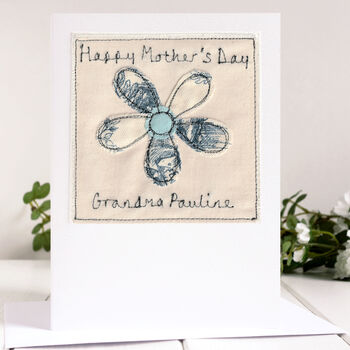 Personalised Blue Flower Card For Birthday Or Any Occasion, 12 of 12