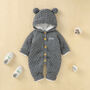 Personalised Grey Sherpa Knitted Onesie, thumbnail 5 of 9