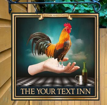 Cock In Hand Personalised Home Pub Sign Man Cave Sign, 6 of 8