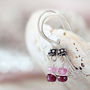 Silver Ruby Earrings, thumbnail 1 of 10