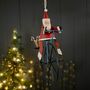 Santa On A Penny Farthing Hanging Christmas Decoration, thumbnail 3 of 4