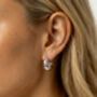 Gold Or Silver Thick Star Huggie Hoop Earrings, thumbnail 3 of 6
