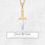 9ct Dagger Sword Necklace, thumbnail 3 of 9