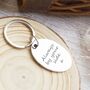 Stainless Steel Personalised Oval Keyring With Paw Prints, thumbnail 2 of 6