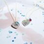 Child's Initial Heart And Birthstone Necklace, thumbnail 1 of 6