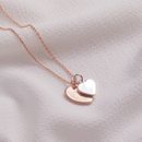 Personalised Double Heart Charm Necklace By Lisa Angel ...