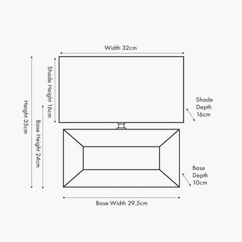 White Block Ceramic Rectangular Table Lamp, 10 of 10