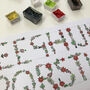 Personalised Holly Berry Tea Towel, thumbnail 3 of 3