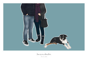 'Love Is An Adventure' Couples Print, Unframed, 9 of 11