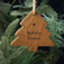 No Place Like Wales 'Nadolig Llawen' Oak Christmas Tree Hanger, thumbnail 1 of 2