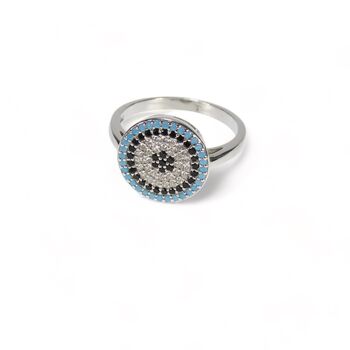 Turquoise Evil Eye Rings, Gold Vermeil 925 Silver, 4 of 8