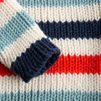Toddler Striped Jumper Easy Knitting Kit, 5 of 8