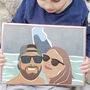 Custom Holiday Memories People Portrait Personalised Art Print, thumbnail 3 of 5