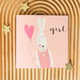 Gold Foiled Baby Bunny Girl Card, thumbnail 3 of 5