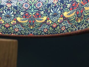 William Morris Strawberry Thief Red Tweed Lampshades, 3 of 10