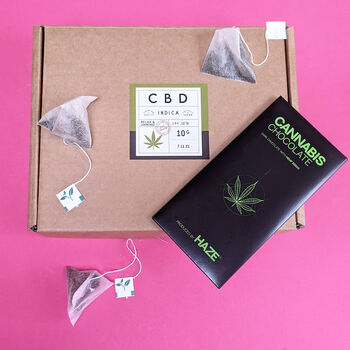 Personalised Cbd Tea And Chocolate Gift Set, 2 of 2