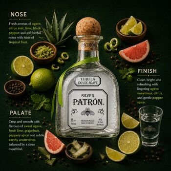 Personalised Patron Silver Tequila Gift Set With Shot Glasses, 2 of 9