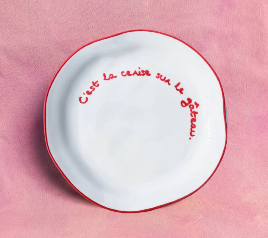 C'est La Cerise Sur Le Gateau Statement Plate, 1 of 3