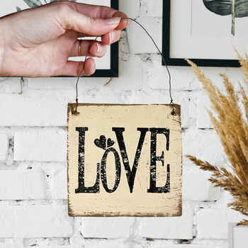 Handmade Wooden Love Sign, 3 of 5
