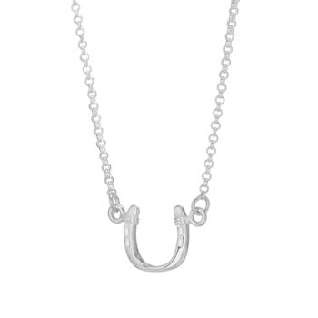 Sterling Silver Horseshoe Necklace, 6 of 6