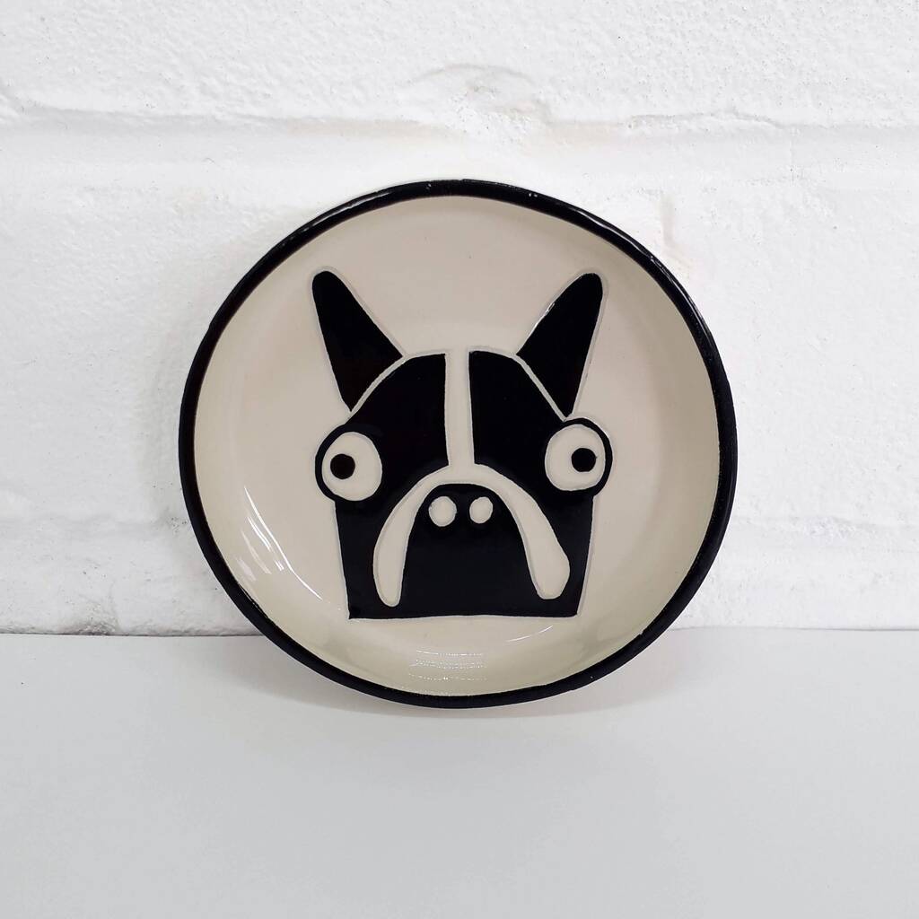 Illustrated Ceramic Dog Dish, 1 of 5
