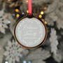 Couple's Christmas Wreath 3D Frost And Mirror Acrylic Decoration Bauble, thumbnail 3 of 5