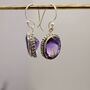 Purple Amethyst Sterling Silver Earrings, thumbnail 3 of 7