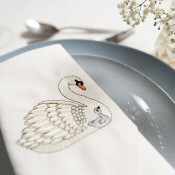 Luxury Embroidered Swan Tableware Gift Set, 7 of 10