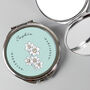 Personalised Birth Flower Round Compact Mirror, thumbnail 12 of 12