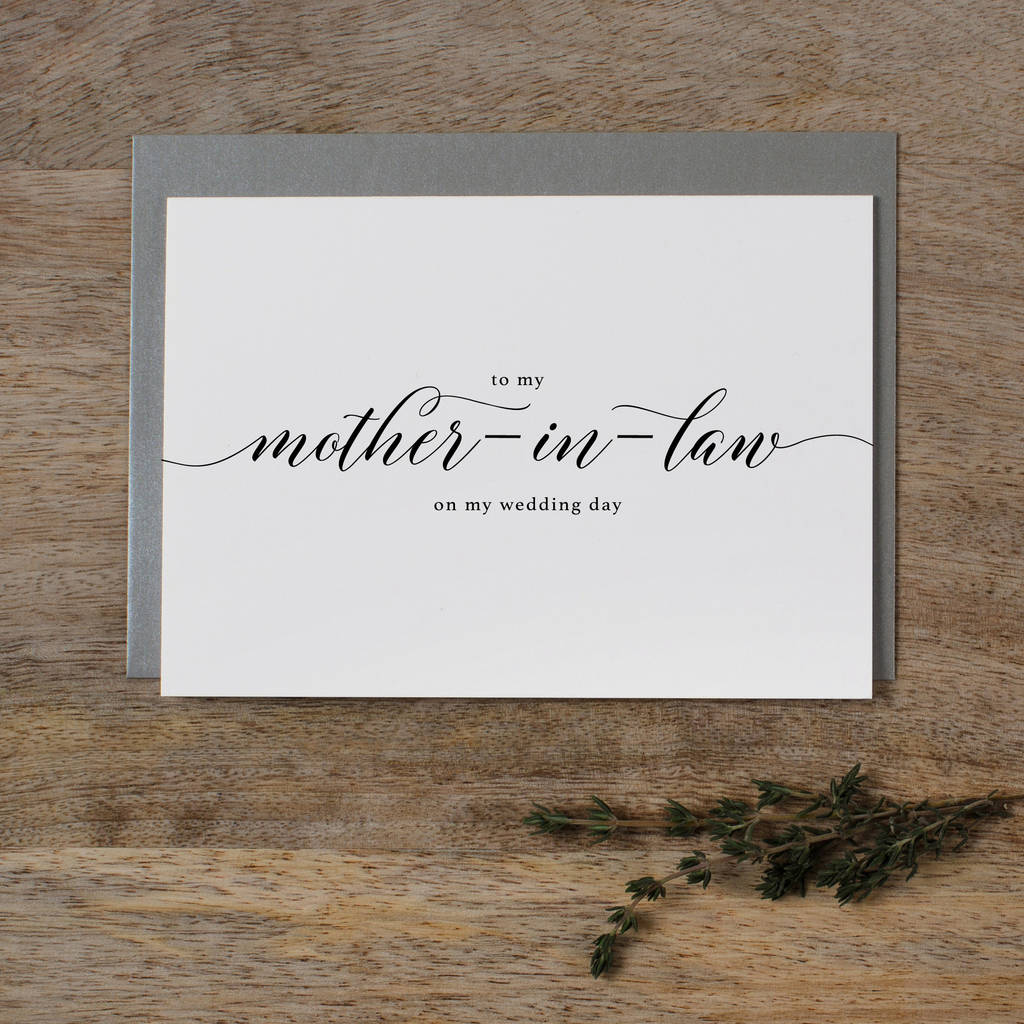 Wedding Card To My Mother In Law By Kismet Weddings 