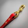 Luxury Leather Dog Collar And Matching Lead Set Red, thumbnail 9 of 12