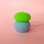 Green And Blue Neon Pebble Candle, thumbnail 1 of 3