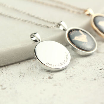 Personalised 70th Or 80th Birthday Enamelled Farthing Necklace, 4 of 7